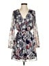 Express 100% Polyester Paisley Gray Cocktail Dress Size XS - photo 1