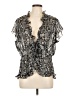 Notations 100% Polyester Silver Short Sleeve Blouse Size 4 - photo 1