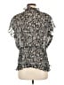Notations 100% Polyester Silver Short Sleeve Blouse Size 4 - photo 2