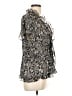 Notations 100% Polyester Silver Short Sleeve Blouse Size 4 - photo 4