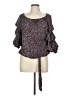 Express 100% Polyester Purple Brown 3/4 Sleeve Blouse Size M - photo 1
