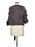 Express 100% Polyester Purple Brown 3/4 Sleeve Blouse Size M - photo 2