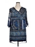 En Focus Studio 100% Polyester Paisley Blue Casual Dress Size 14 (petite) - photo 1