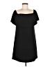 Charles Henry Solid Black Casual Dress Size M - photo 1