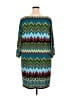 London Times Chevron-herringbone Teal Casual Dress Size 18 - photo 2