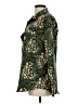 Fate 100% Polyester Animal Print Green Long Sleeve Blouse Size M - photo 5