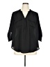 Torrid 100% Polyester Black 3/4 Sleeve Blouse Size 1X Plus (1) - photo 1