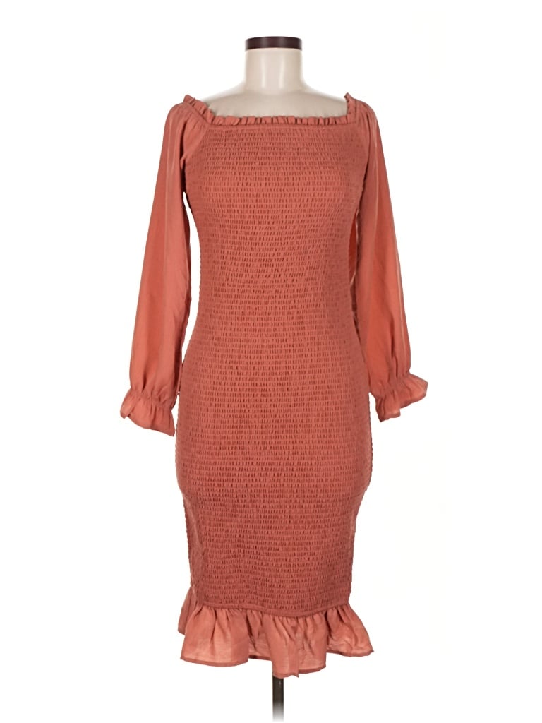 Baltic Born Cocktail Dress - Sweater Dress: Orange Dresses - Used - Size Medium