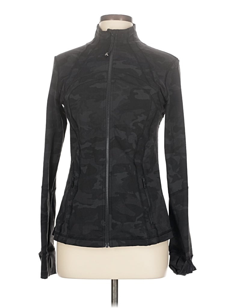 Pre-owned Lululemon Athletica Cardigan Sweater In Black