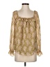 DR2 100% Polyester Gold Long Sleeve Blouse Size S - photo 1