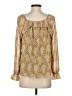 DR2 100% Polyester Gold Long Sleeve Blouse Size S - photo 2