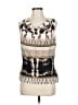 Calvin Klein Silver Black Sleeveless Blouse Size M - photo 1
