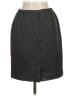 Karen Scott Solid Black Gray Formal Skirt Size 6 (petite) - photo 2