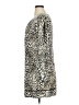 LDT 100% Polyester Animal Print Silver Casual Dress Size 14 - photo 5