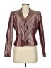 Kay Unger 100% Silk Metallic Burgundy Silk Blazer Size 6 - photo 1