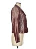 Kay Unger 100% Silk Metallic Burgundy Silk Blazer Size 6 - photo 4