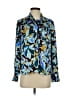 Hobbs London 100% Polyester Floral Blue Long Sleeve Blouse Size 2 - photo 1