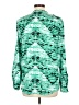 Calvin Klein 100% Polyester Animal Print Green Long Sleeve Blouse Size L - photo 2