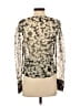 MNG Animal Print Silver Long Sleeve Blouse Size 4 - photo 2