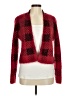 August Silk Plaid Red Cardigan Size M - photo 1