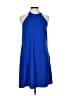 Hutch Solid Blue Casual Dress Size L - photo 1
