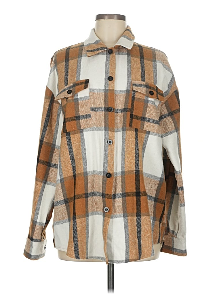 Pre-owned Automet Long Sleeve Button Down Shirt In Brown