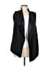 Brigitte Bailey Jacquard Marled Gray Black Vest Size M - photo 1