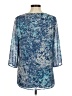 Chico's 100% Polyester Blue 3/4 Sleeve Blouse Size Med (1) - photo 2