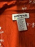 Unique Spectrum 100% Polyester Orange 3/4 Sleeve Blouse Size 14 - 16 - photo 7