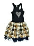 One Love Argyle Black Dress Size 6 - photo 1