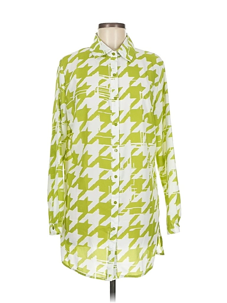 Pre-owned Anthony Original Long Sleeve Blouse In Green