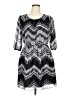 Sweet Storm 100% Polyester Chevron-herringbone Gray Casual Dress Size 14w - photo 1
