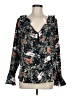 Sanctuary 100% Polyester Black Long Sleeve Blouse Size M - photo 1