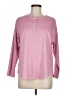 Jaclyn Intimates Pink Long Sleeve Henley Size M - photo 1