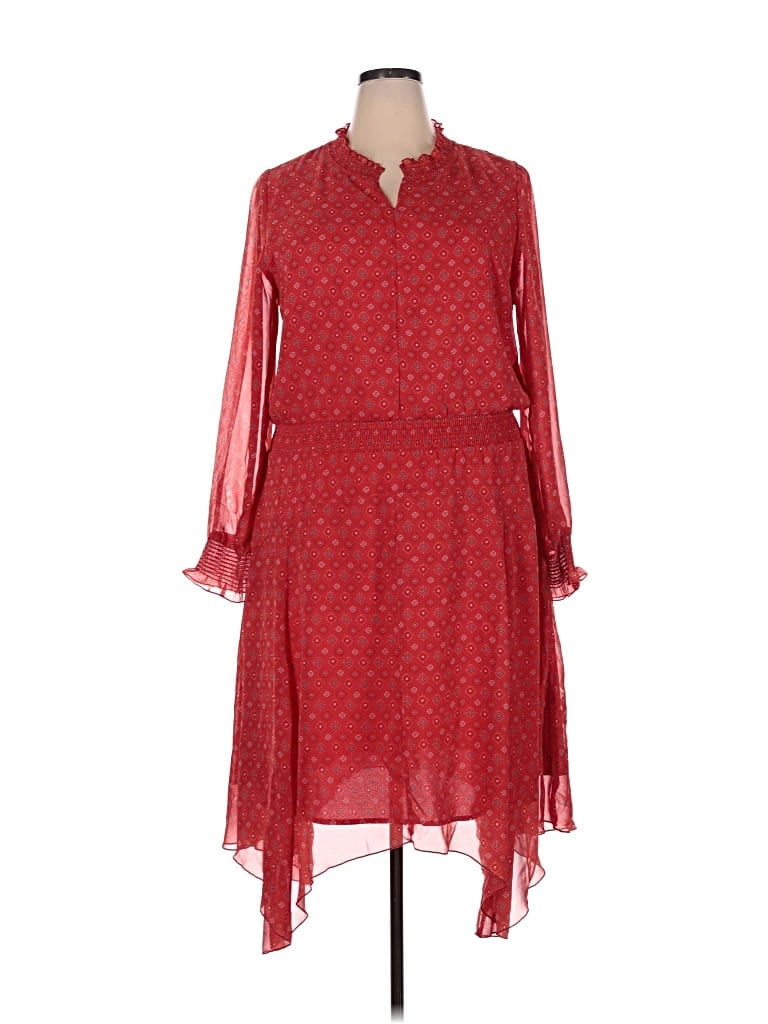 Pre-owned Time And Tru Casual Dress In Red