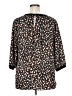 West Kei 100% Polyester Animal Print Black 3/4 Sleeve Blouse Size XL - photo 2