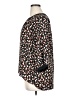 West Kei 100% Polyester Animal Print Black 3/4 Sleeve Blouse Size XL - photo 5