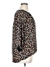 West Kei 100% Polyester Animal Print Black 3/4 Sleeve Blouse Size XL - photo 4