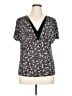 Worthington Black Short Sleeve Blouse Size 1X - photo 1