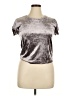 Bongo Metallic Silver Short Sleeve Top Size XL - photo 1
