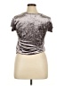 Bongo Metallic Silver Short Sleeve Top Size XL - photo 2