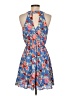 Lush 100% Polyester Floral Blue Casual Dress Size S - photo 2