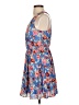 Lush 100% Polyester Floral Blue Casual Dress Size S - photo 5