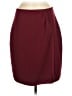 Ann Taylor 100% Polyester Solid Burgundy Formal Skirt Size 8 - photo 1