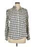 Joie 100% Viscose Checkered-gingham Ivory Long Sleeve Blouse Size XL - photo 1