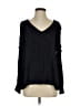 Mustard Seed 100% Polyester Black Long Sleeve Blouse Size S - photo 1