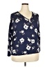 Studio B by BOBEAU Blue Long Sleeve Blouse Size 2X - photo 1