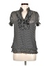 MayBe 100% Polyester Polka Dots Black Short Sleeve Blouse Size M - photo 1
