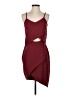 Elliatt Solid Burgundy Cocktail Dress Size XS - photo 1