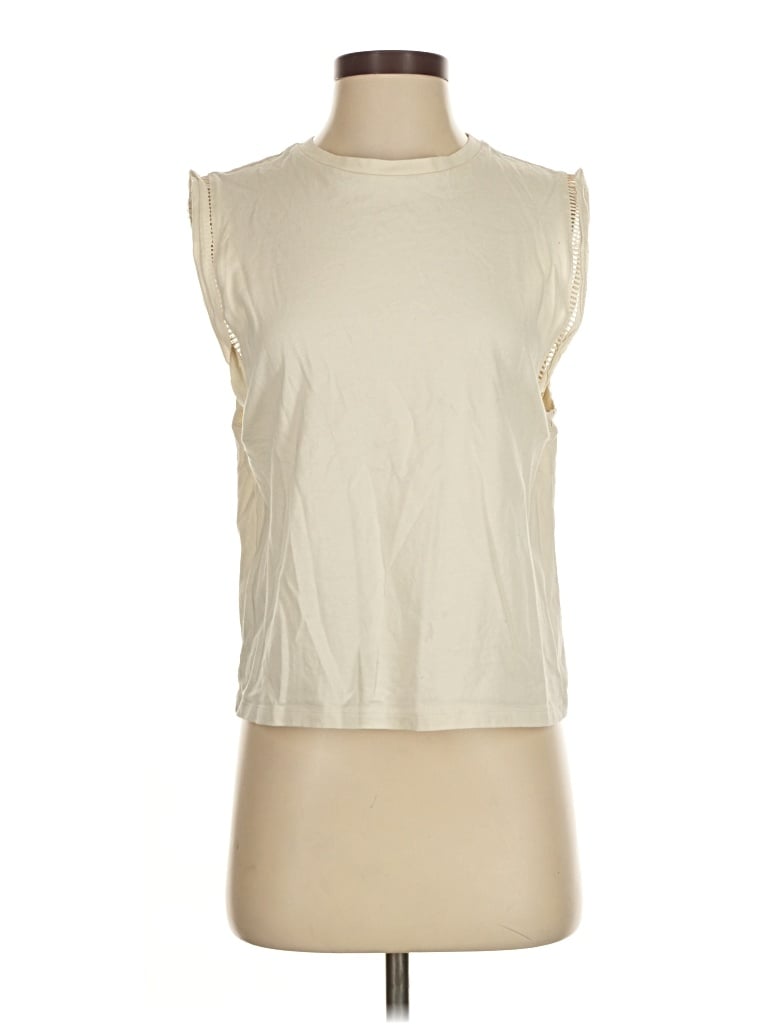 Pre-owned Mng Sleeveless T-shirt In White